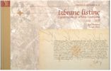 Naslovnica Izbrane listine Zgodovinskega arhiva Ljubljana (1320–1782): transkripcije z regesti in komentarji