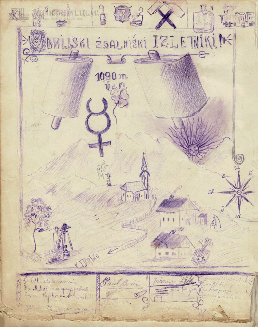 Vpisna knjiga planinske koče na Vojskem 1906–1913. SI_ZAL_IDR/0003 Planinsko društvo Idrija, t. e. 1, p. e. 6.