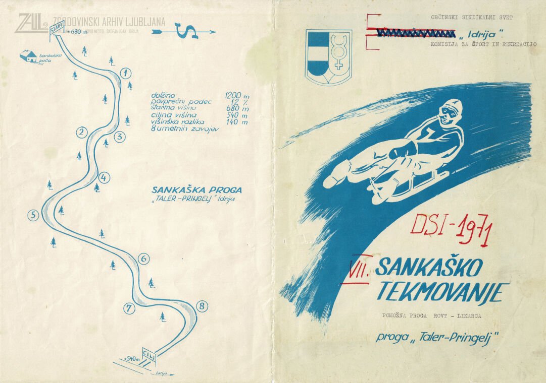 Proga »Taler-Pringelj« VII. Sankaškega tekmovanja v Idriji, 1971. SI_ZAL_IDR/0233 Sankaški klub, Idrija, t. e. 1, p. e. 9.