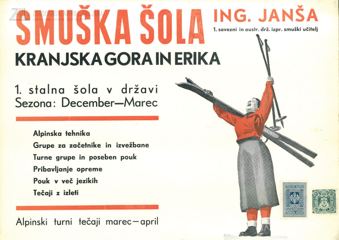 Smučarska šola inž. Janše, 1930.SI_ZAL_JES/0065 Turistično društvo Kranjska Gora, t. e. 2.