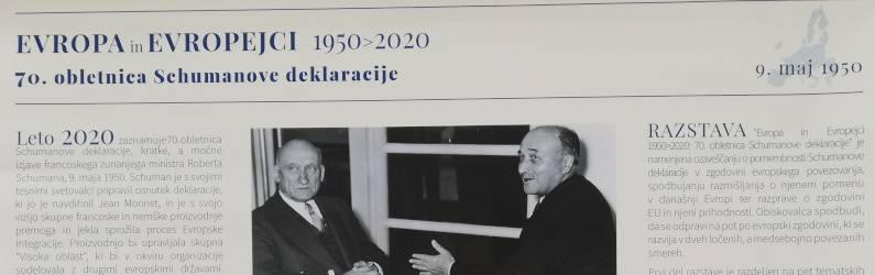 Razstava »Evropa in Evropejci 1950–2020« – 70 let Schumanove deklaracije