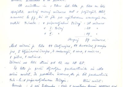 Kronika Vajenske šole v Tržiču, iz katere je razvidno, da je v šolskem letu 1886/87 pouk obiskovalo največ čevljarjev, učili pa so se branja, pisanja, računstva, risanja in verouka.